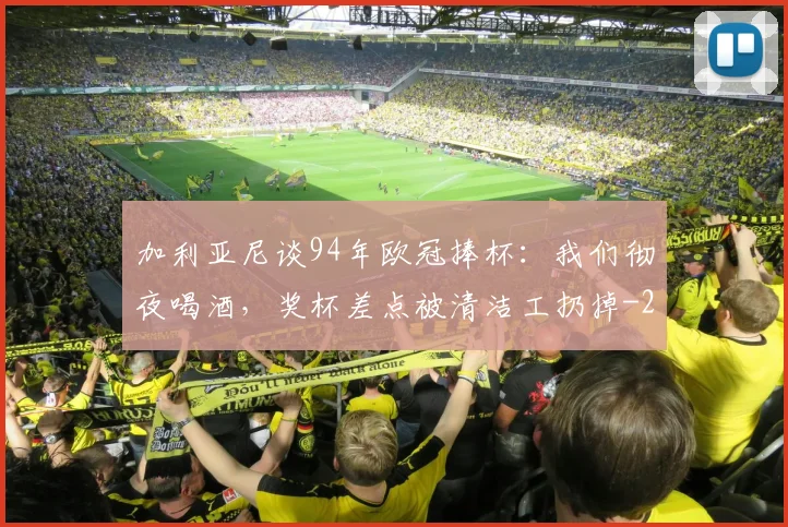 加利亚尼谈94年欧冠捧杯：我们彻夜喝酒，奖杯差点被清洁工扔掉